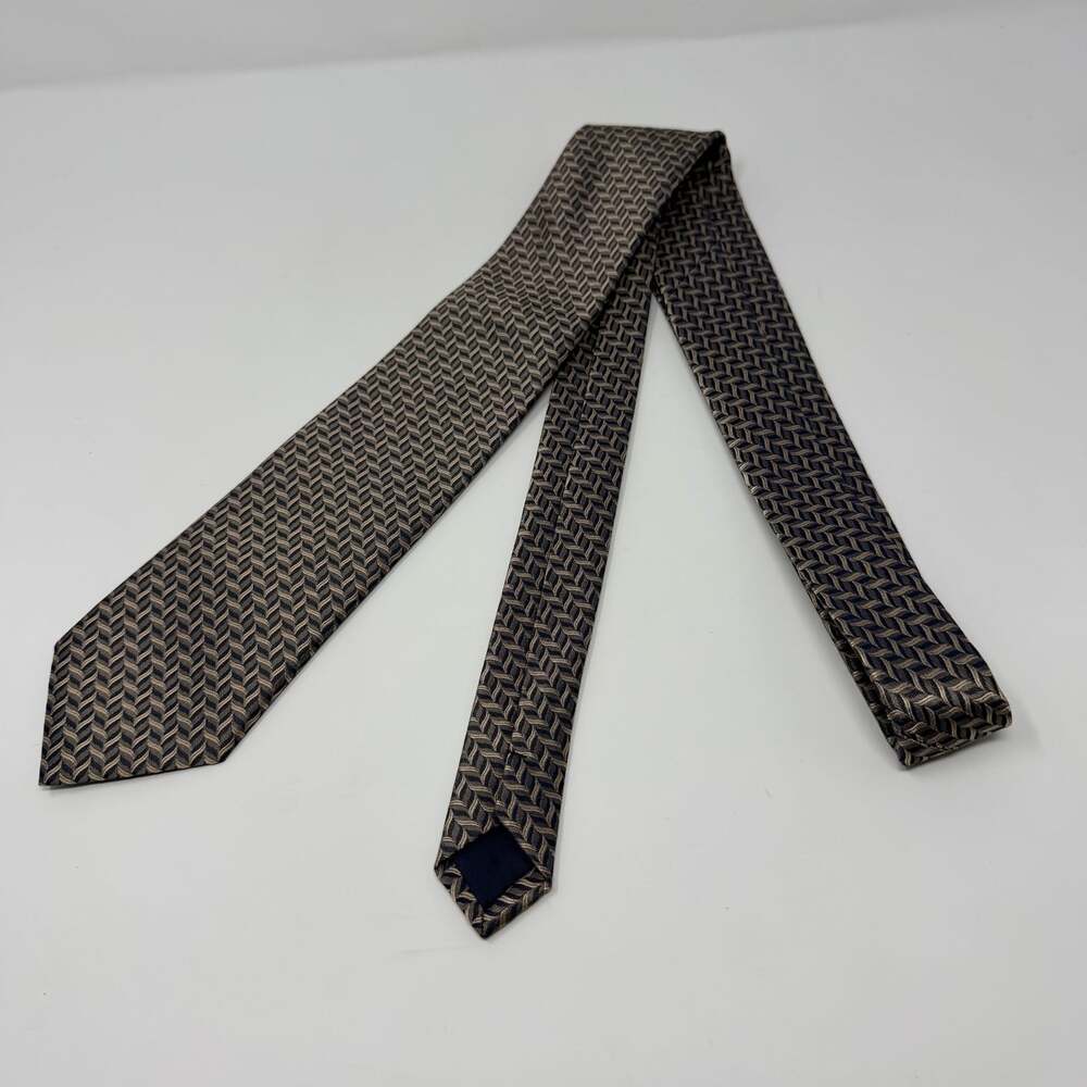 Vintage M… Geometric Woven Silk Blend Tie 4”